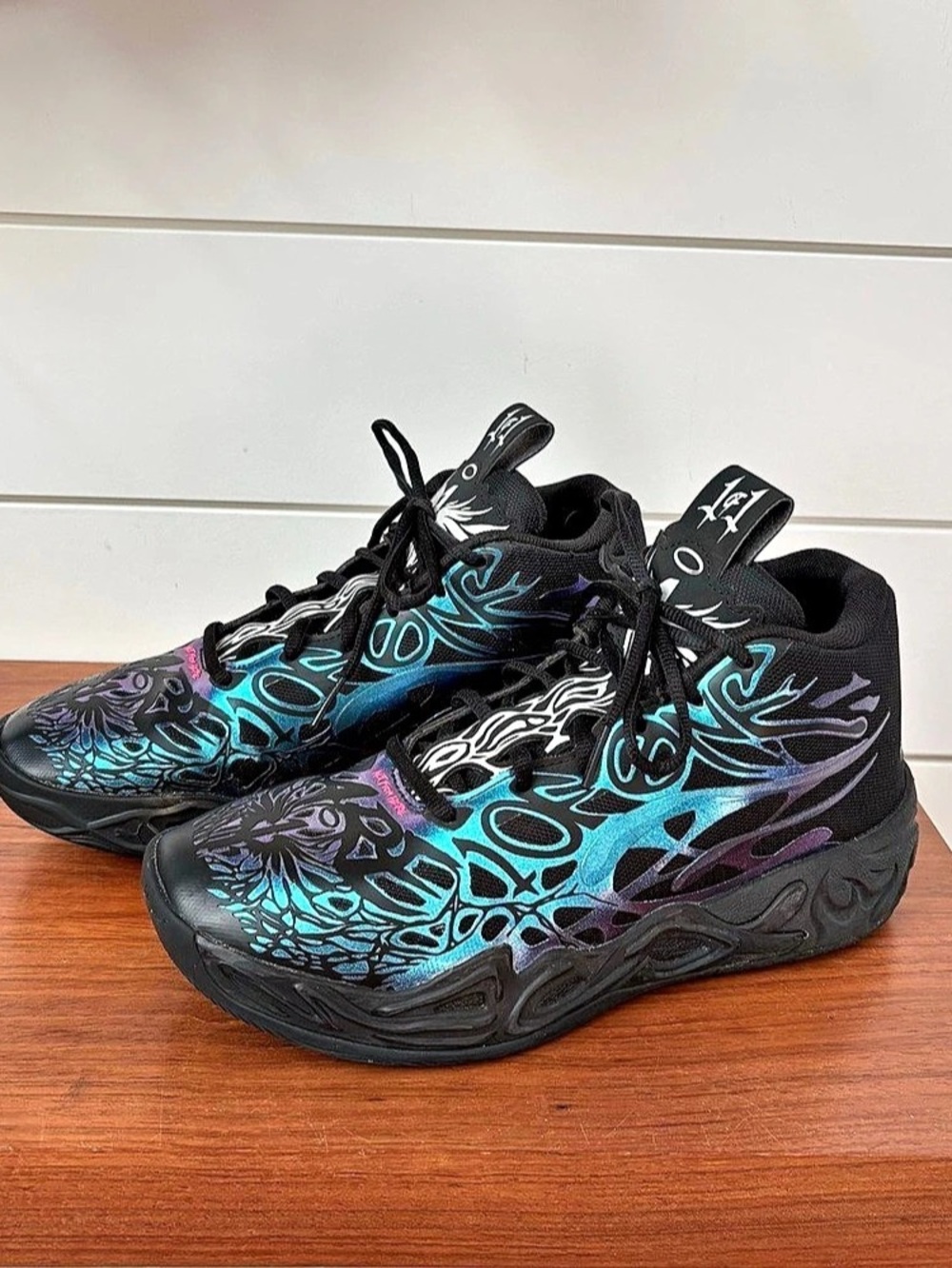 PUMA LaMelo Ball MB.04 Reflections Black Iridescent Basketball Sneakers Shoes 7